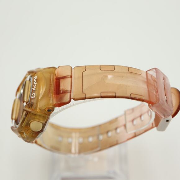 Casio Baby G Shock Yellow Pink Clear Digital Watch 44mm Alarm Chrono New Battery main image 3